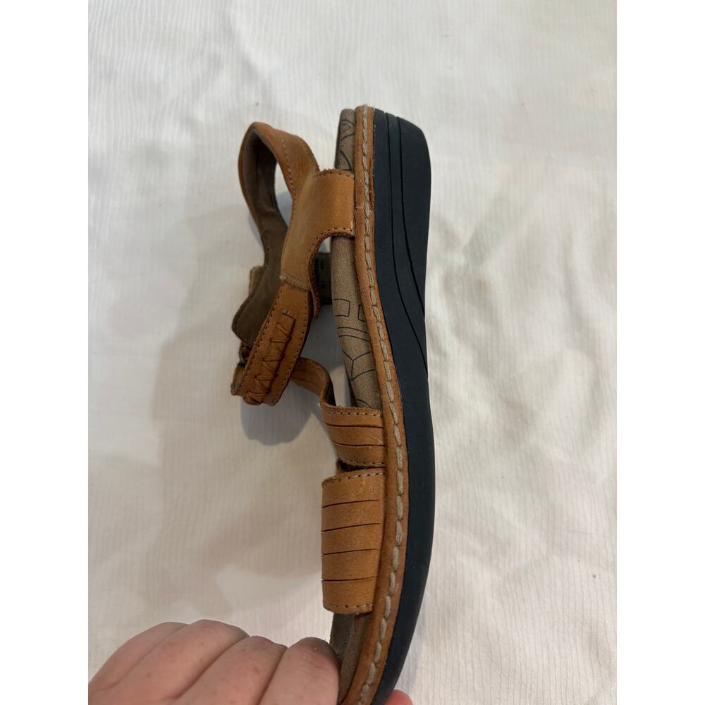 Taos Zenith Sandal Brown Leather Women 6 Comfort Adjustable Z-Strap Arch Support - Picture 8 of 13